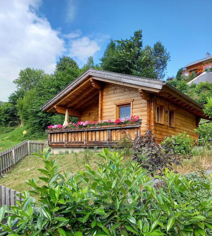 Das Paradieschen Edlitz - Stilvolles Blockhaus Mit Kamin 외부 사진